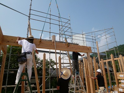 主要部材が建てられています